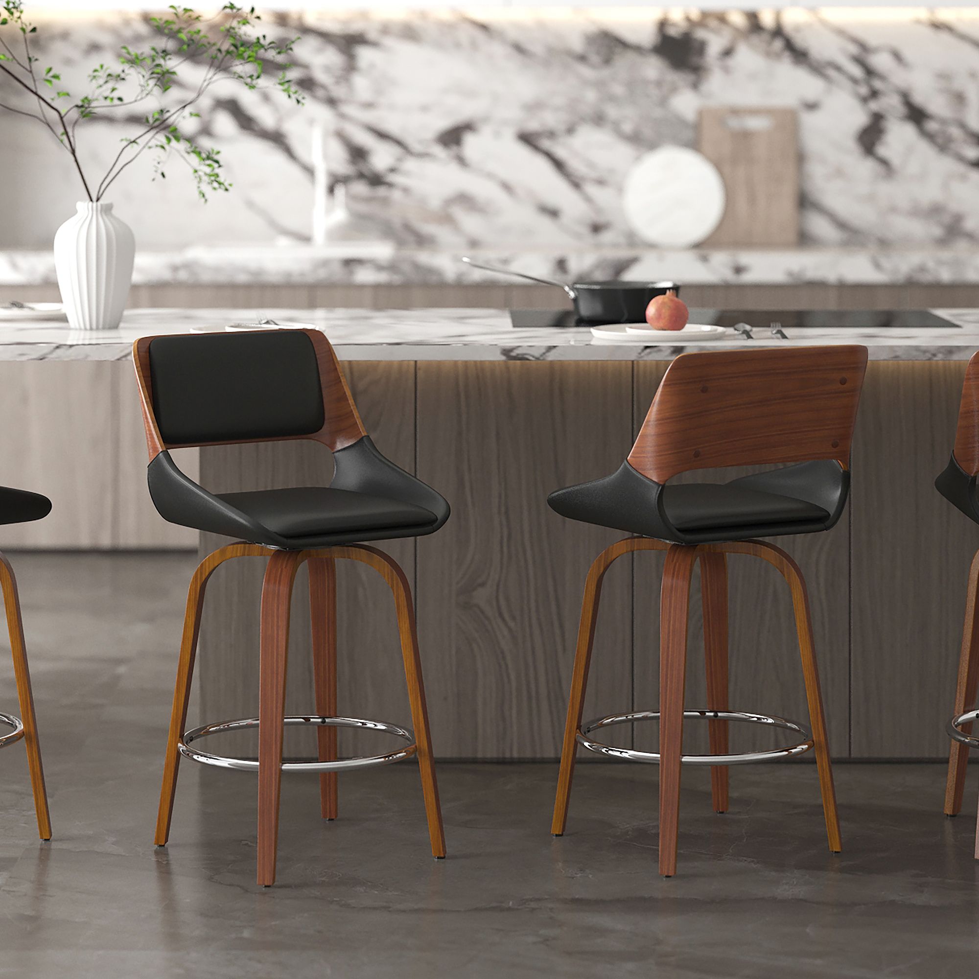 Hudson 26" Counter Stool with Swivel Set of 1
