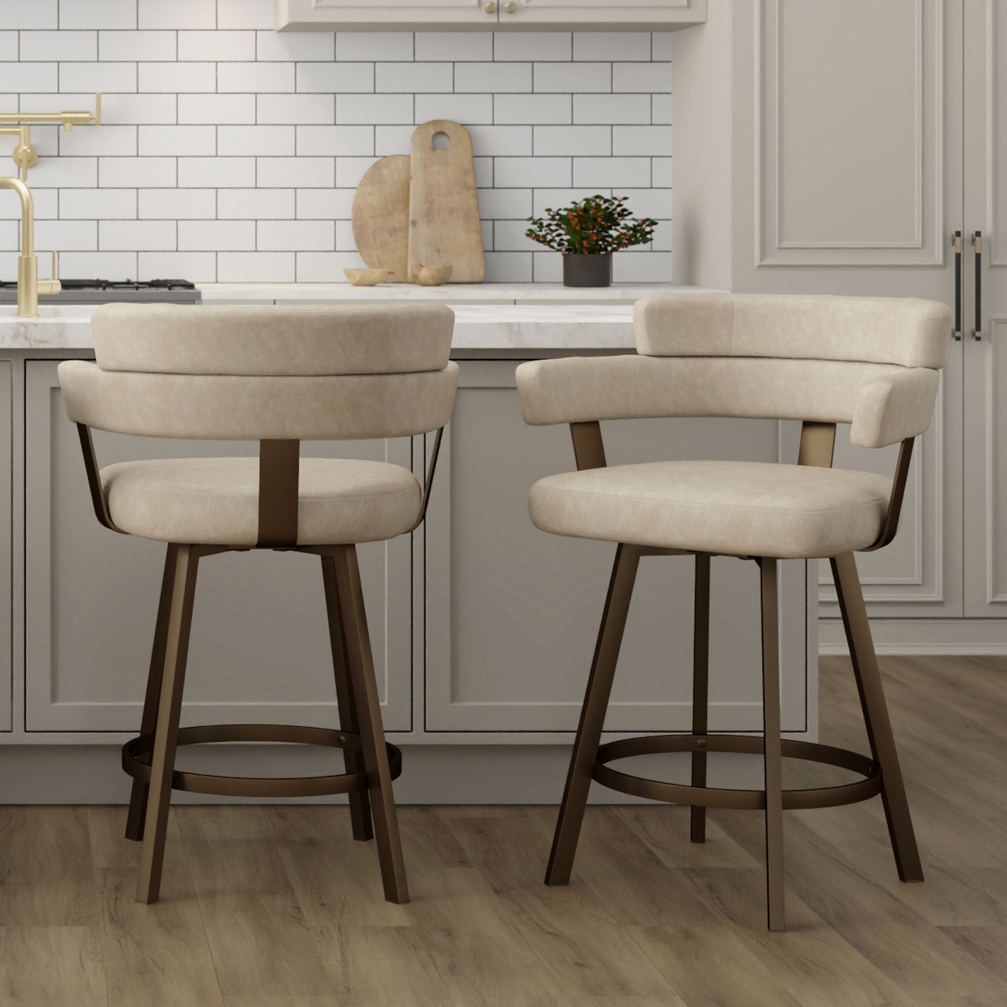 Oberon 26" Counter Stool with Swivel, Set of 2