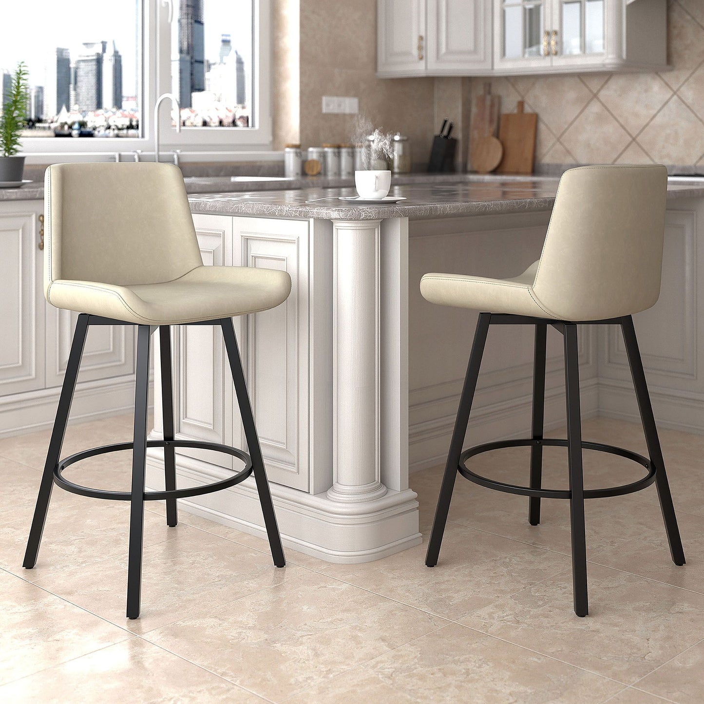 Fern 26" Counter Stool with Swivel, Set of 2
