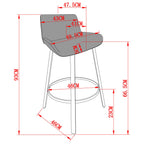 Fern 26" Counter Stool with Swivel, Set of 2