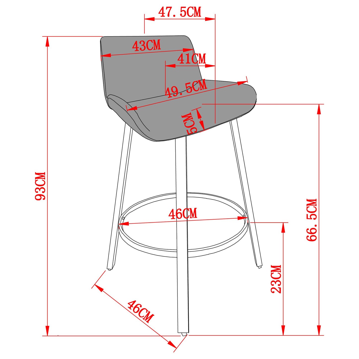Fern 26" Counter Stool with Swivel, Set of 2
