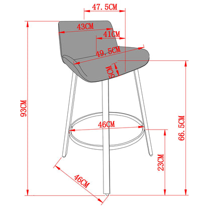 Fern 26" Counter Stool with Swivel, Set of 2