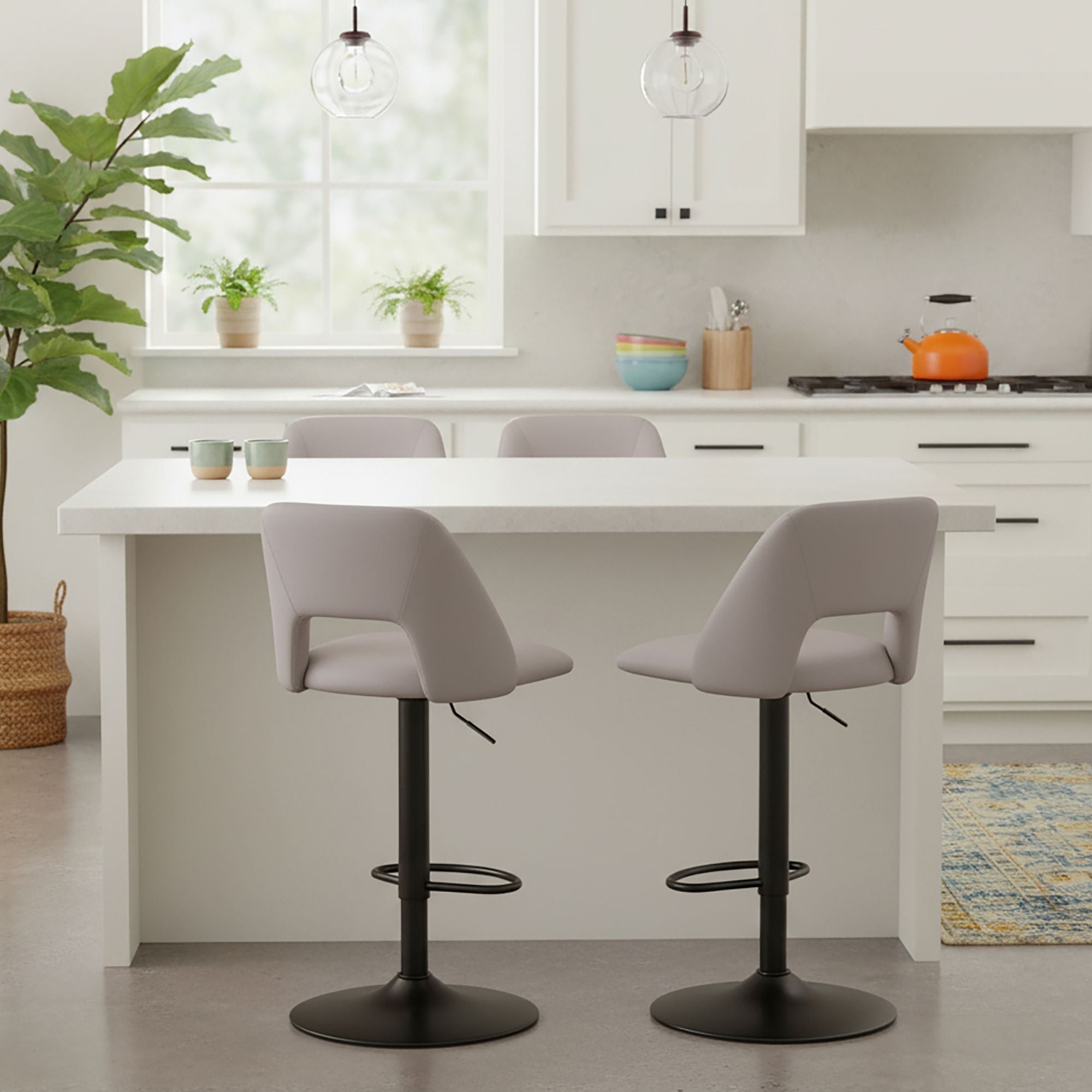 Tabouret à suspension pneumatique réglable Adler, lot de 2 