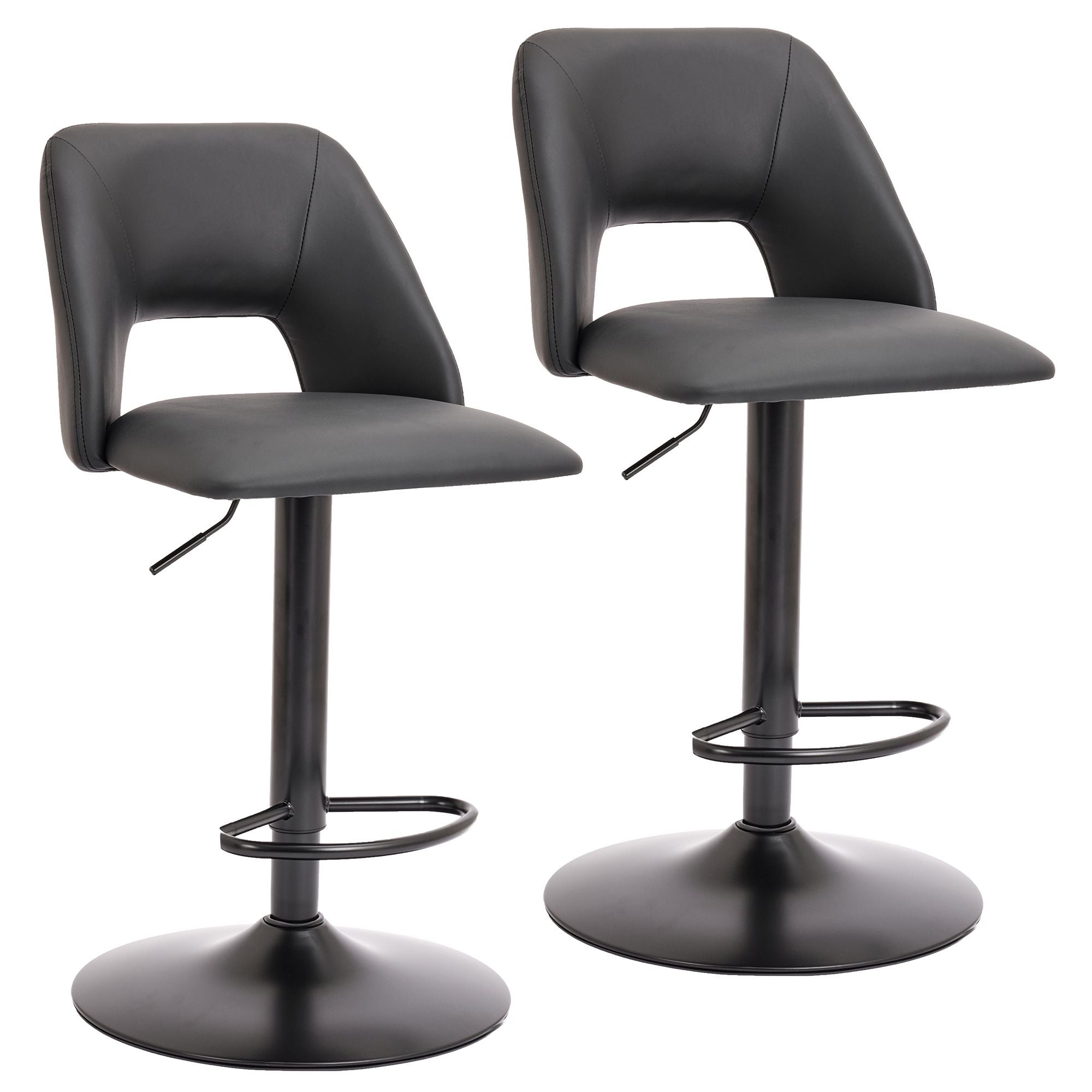 Tabouret à suspension pneumatique réglable Adler, lot de 2 
