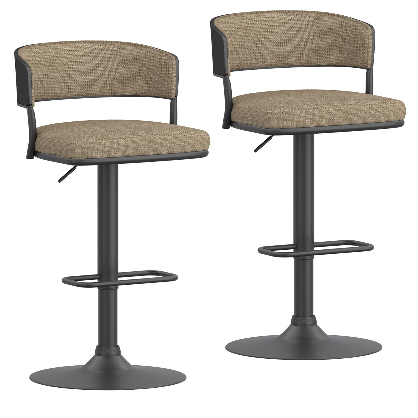Kazan Adjustable Air-Lift Stool, Set of 2