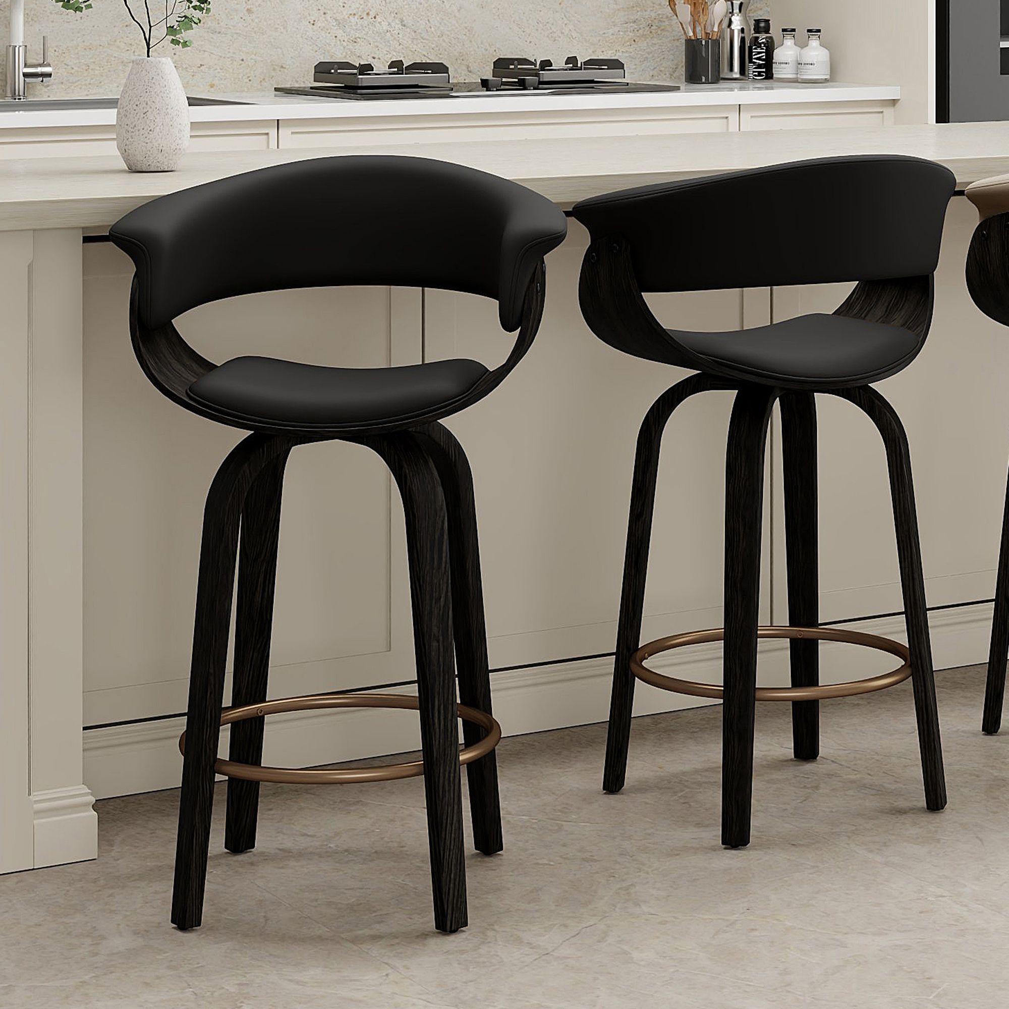 Tabouret de bar Holt 26 po pivotant, ensemble de 2