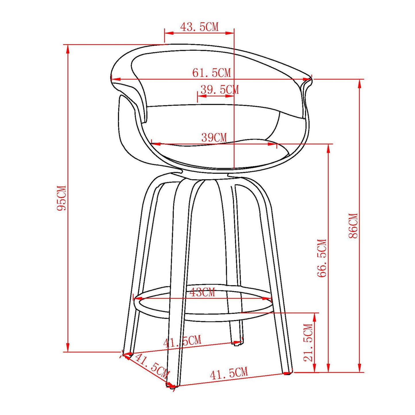 Holt 26" Counter Stool with Swivel, set of 2