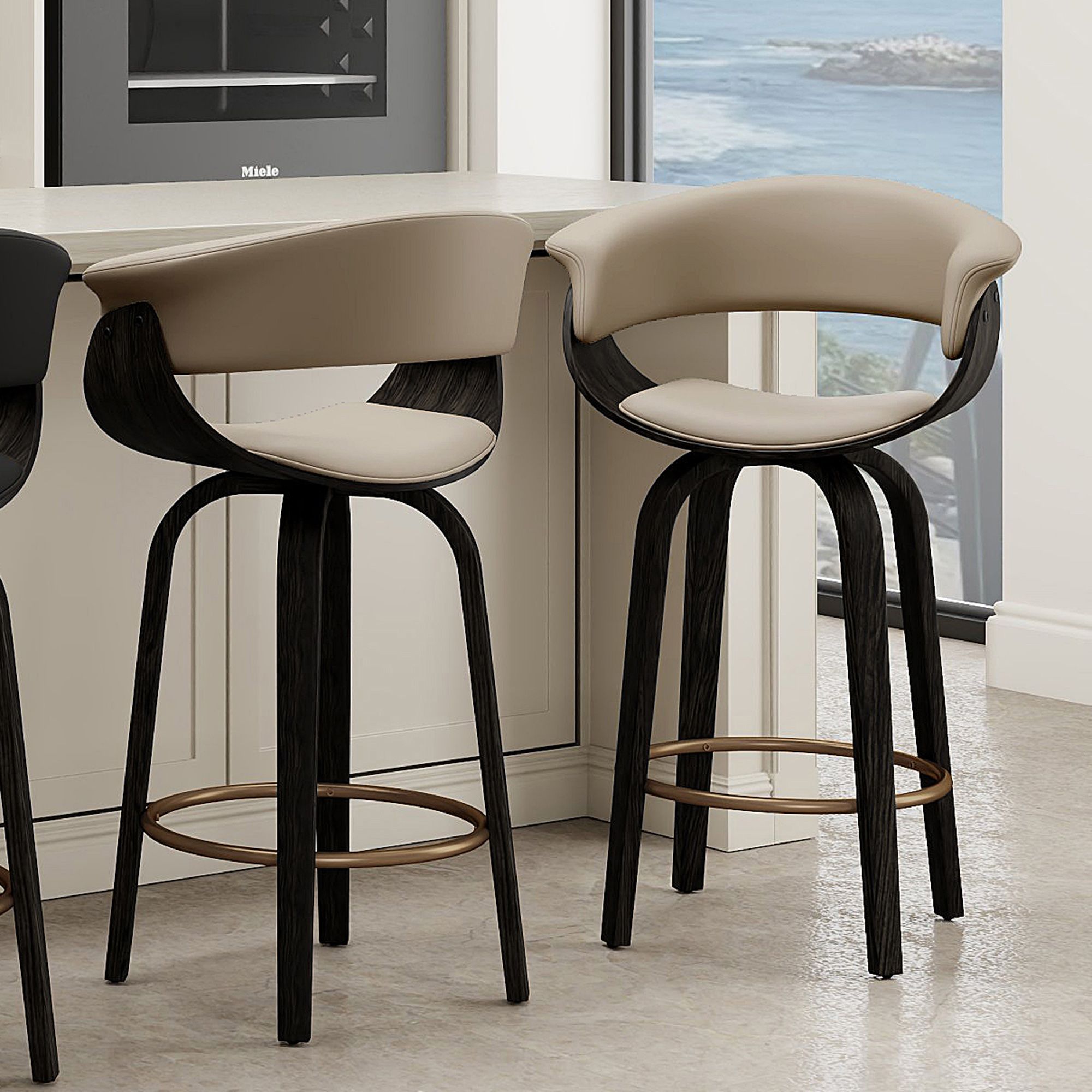 Tabouret de bar Holt 26 po pivotant, ensemble de 2