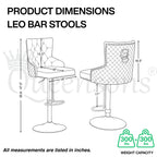 Tabouret de bar Leo (lot de 2)