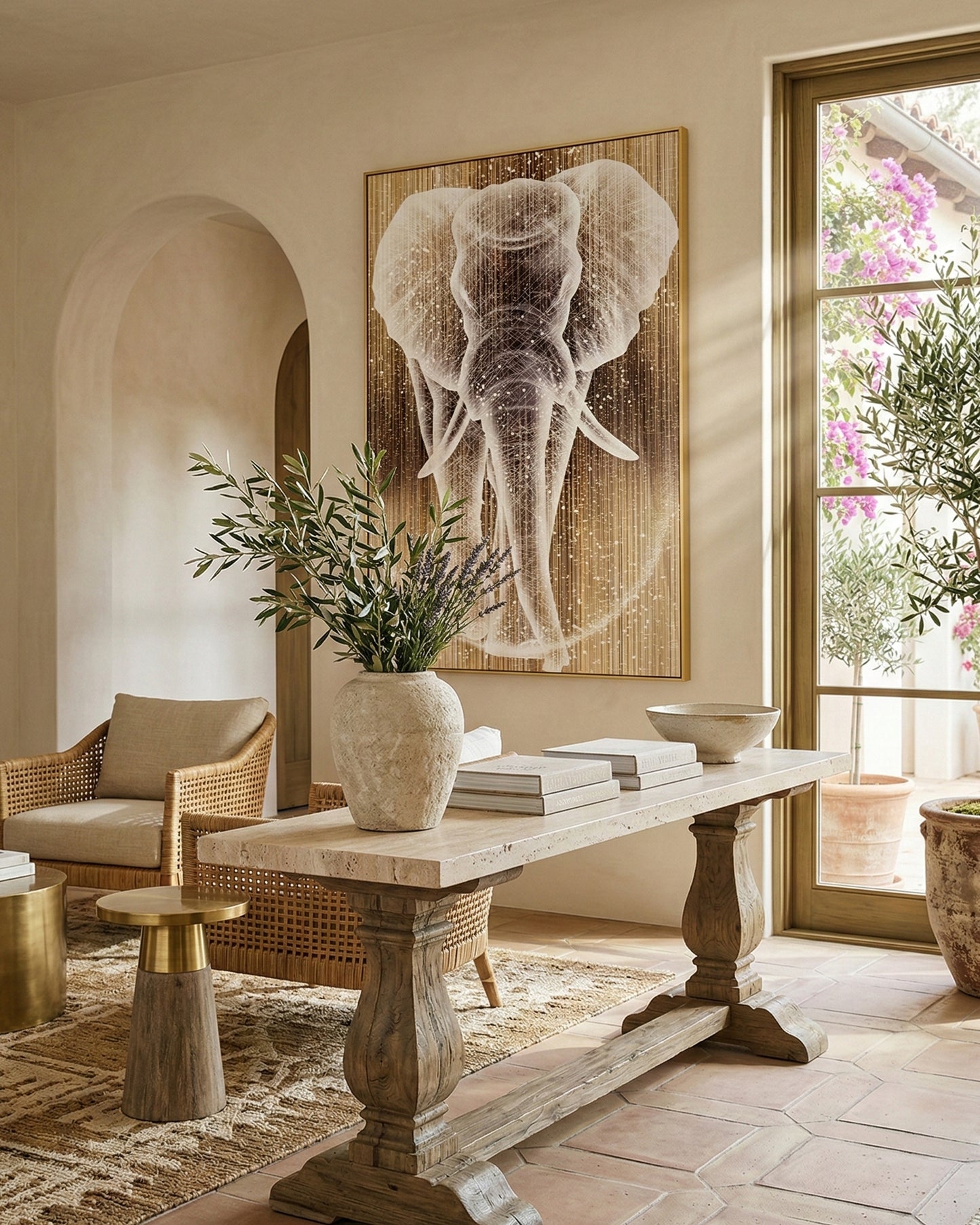 ELEPHANT Wall Art with Metal Frame