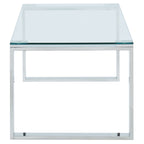 Zevon Rectangular Coffee Table in Silver