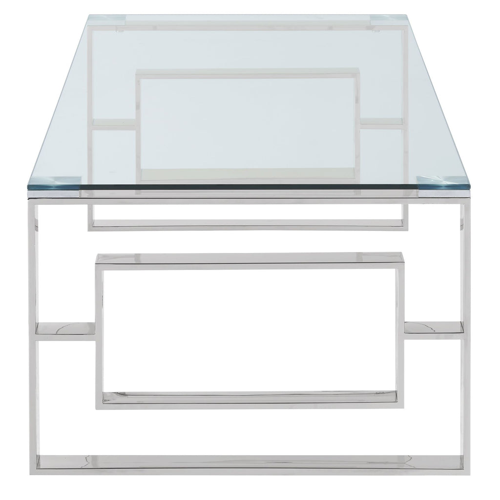 Eros Rectangular Tempered glass top Coffee Table