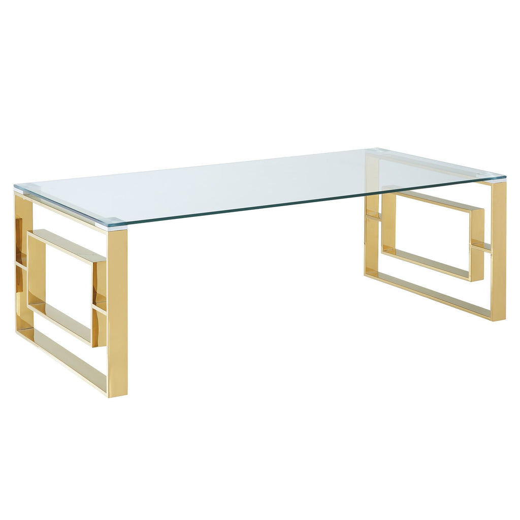 Eros Rectangular Tempered glass top Coffee Table