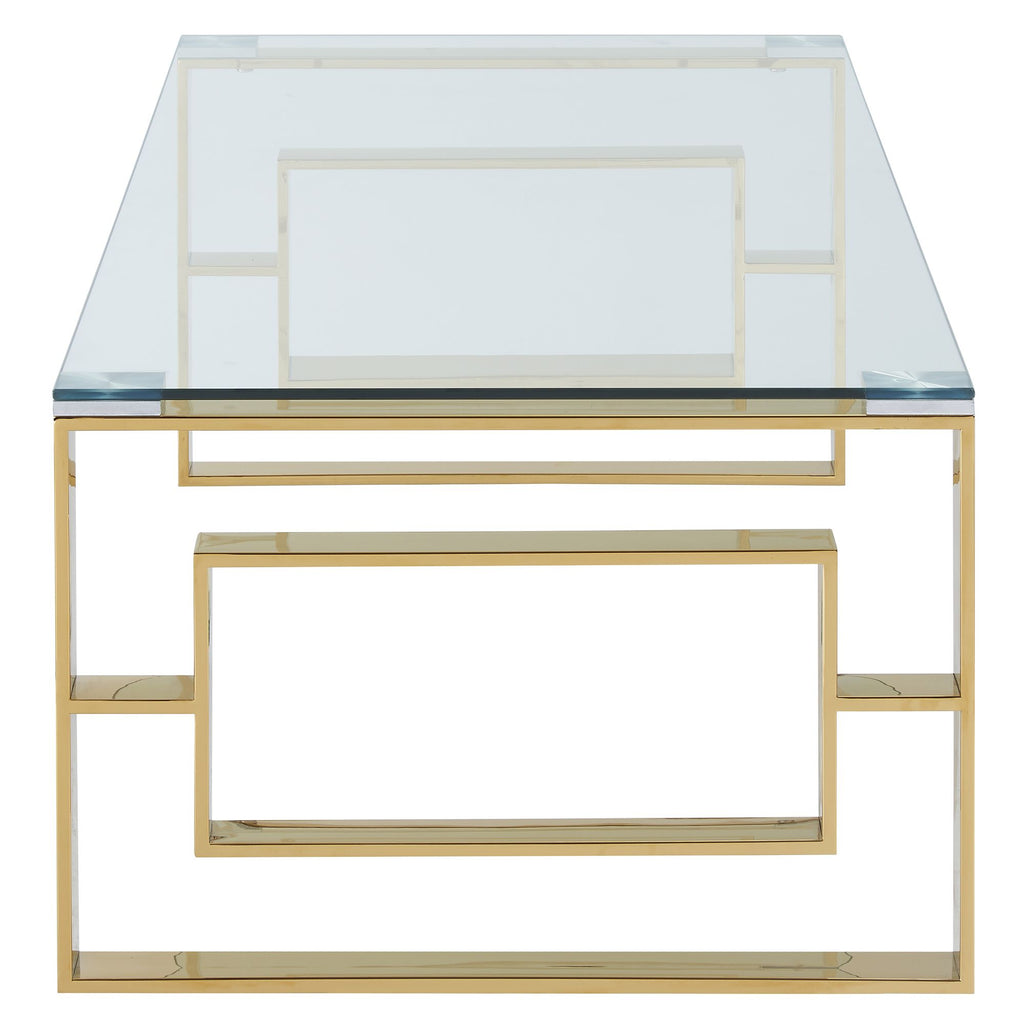 Eros Rectangular Tempered glass top Coffee Table