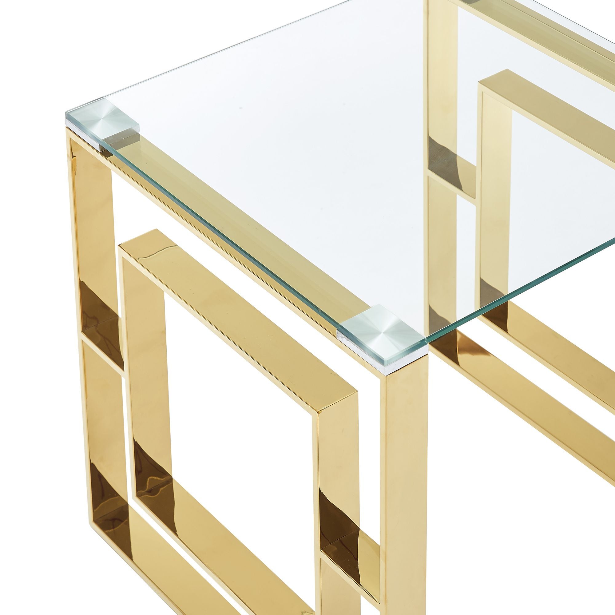 Eros Rectangular Tempered glass top Coffee Table