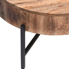 Blox Round Coffee Table in Natural and Black