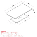 Napoli Rectangular Coffee Table in Light Grey