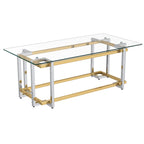 Florina Coffee Table in Silver and Gold
