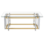 Florina Coffee Table in Silver and Gold