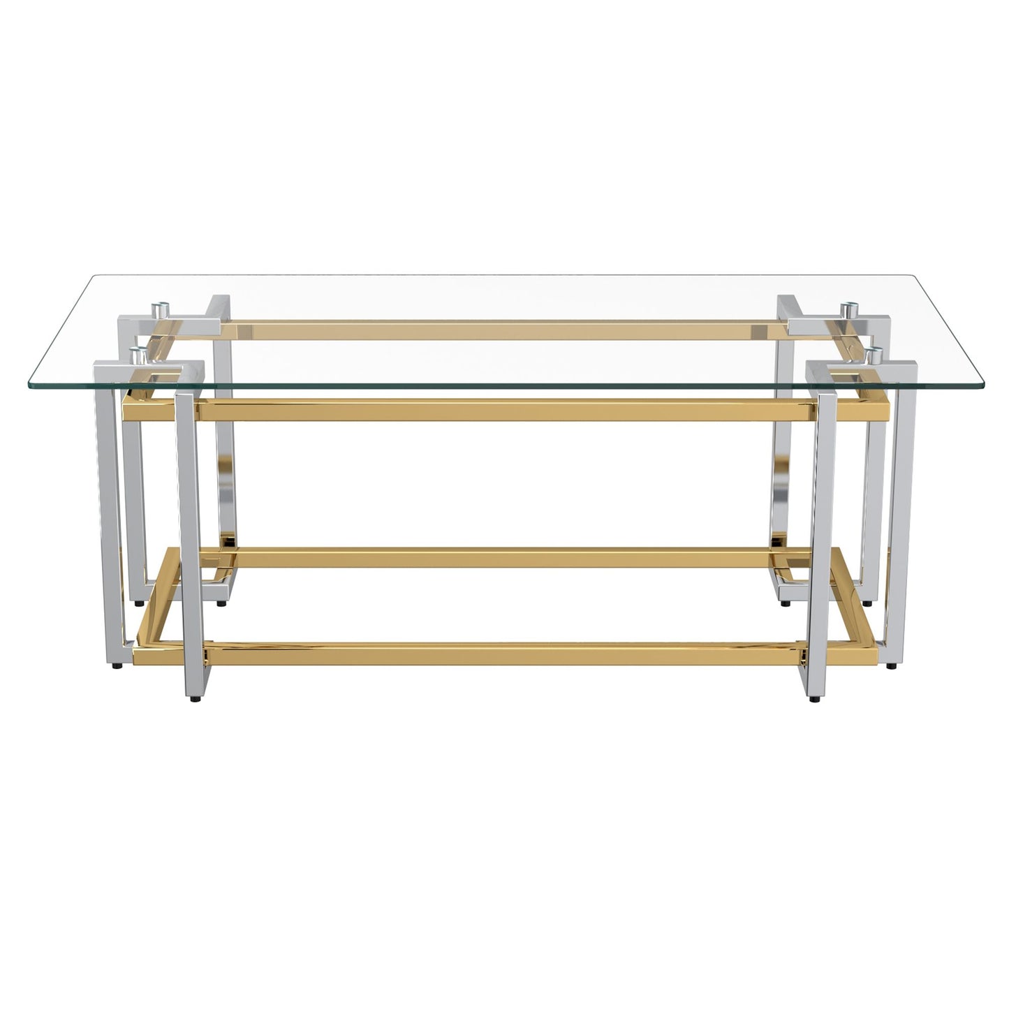 Florina Coffee Table in Silver and Gold