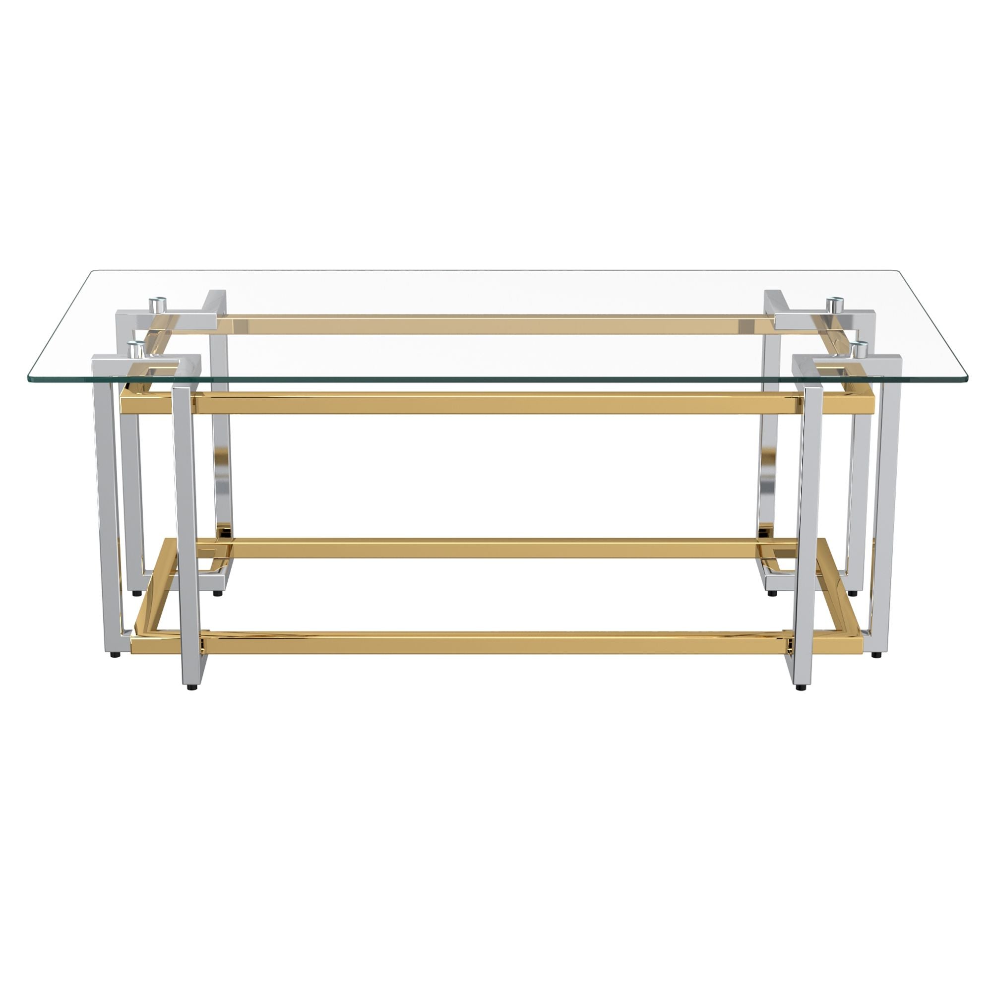 Florina Coffee Table in Silver and Gold