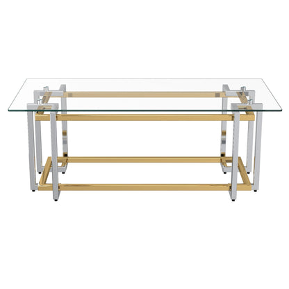 Florina Coffee Table in Silver and Gold