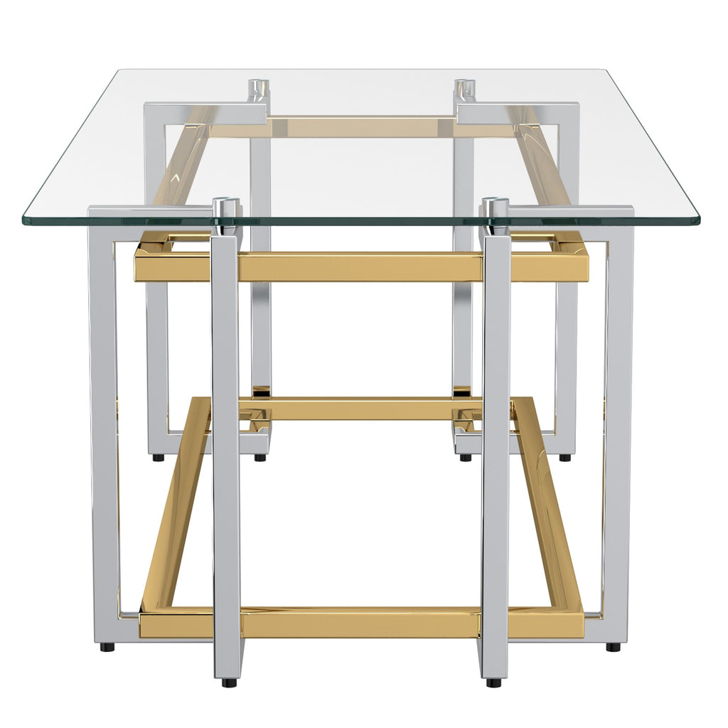 Florina Coffee Table in Silver and Gold