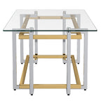 Florina Coffee Table in Silver and Gold