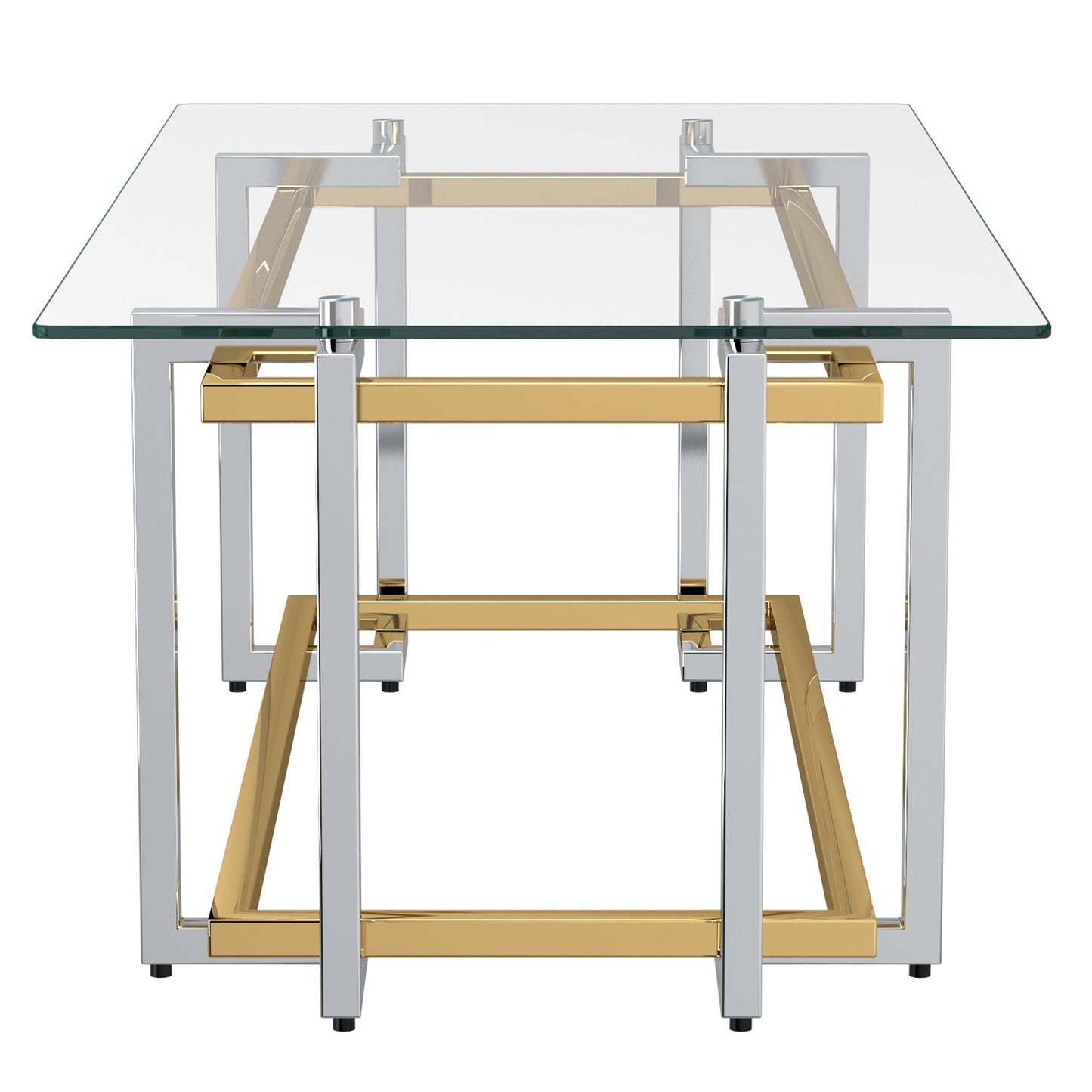 Florina Coffee Table in Silver and Gold