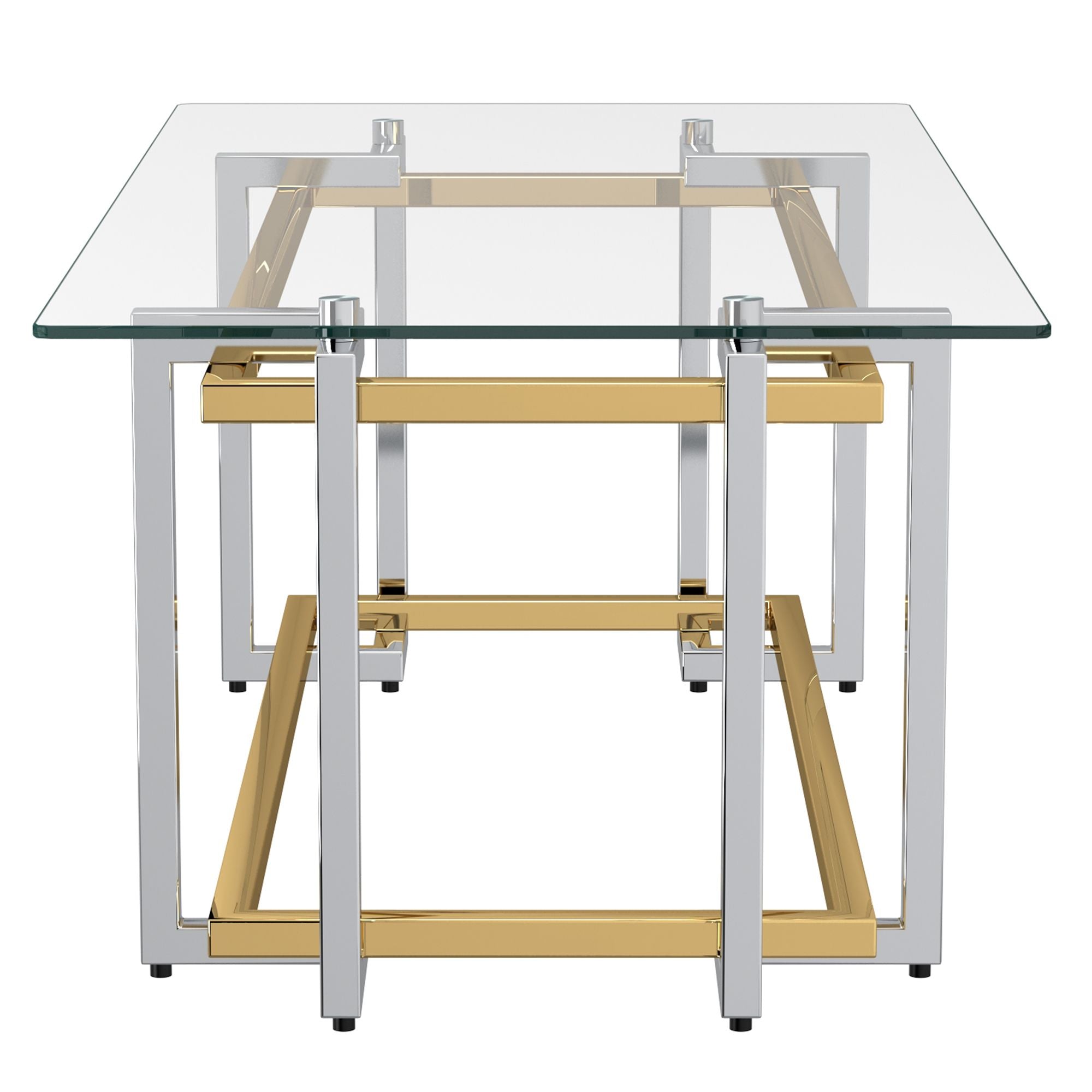 Florina Coffee Table in Silver and Gold