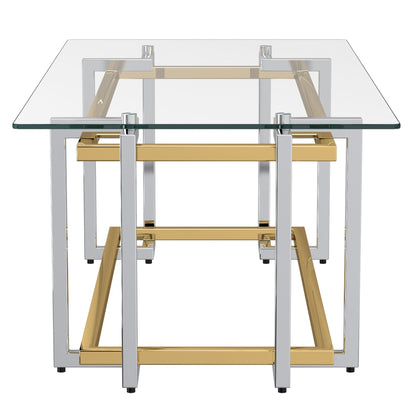 Florina Coffee Table in Silver and Gold