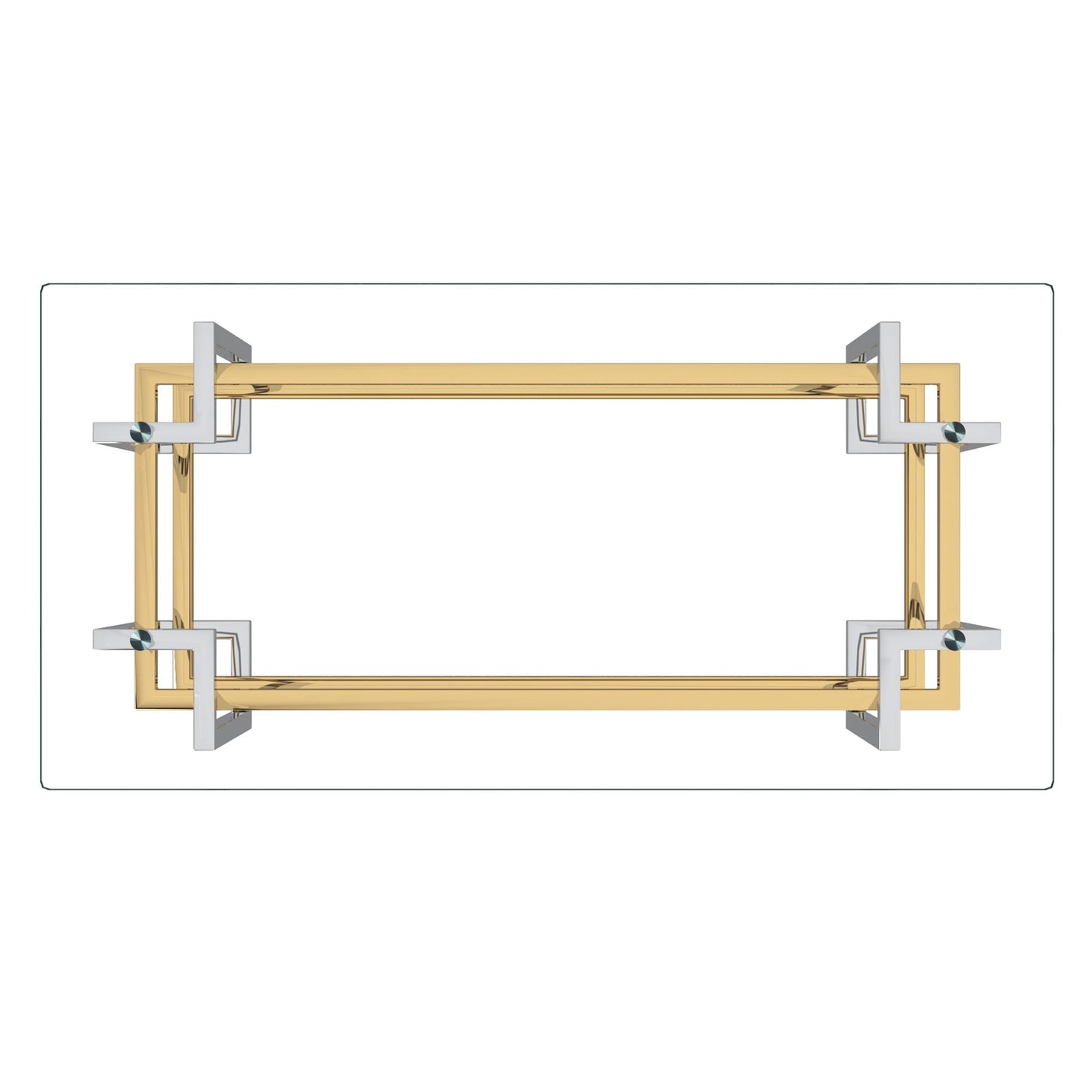Florina Coffee Table in Silver and Gold
