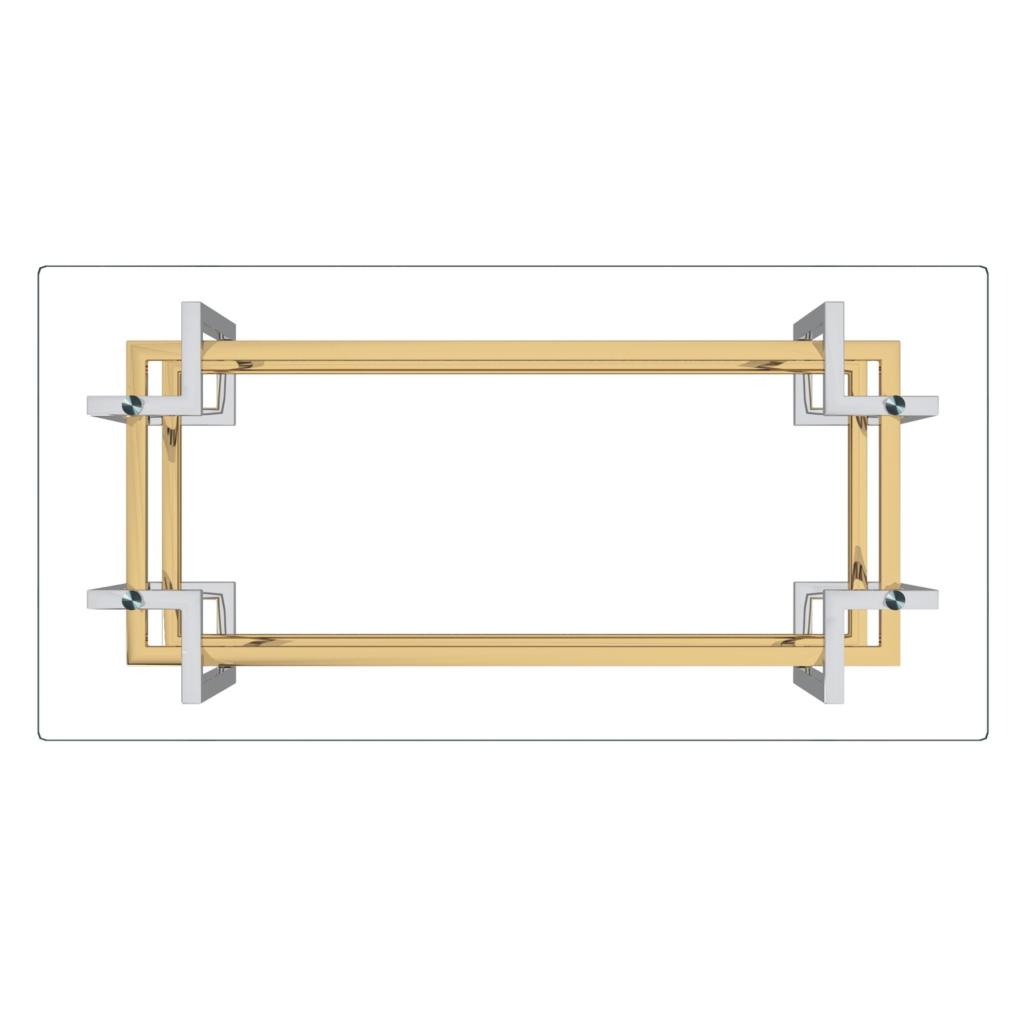 Florina Coffee Table in Silver and Gold