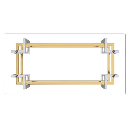 Florina Coffee Table in Silver and Gold