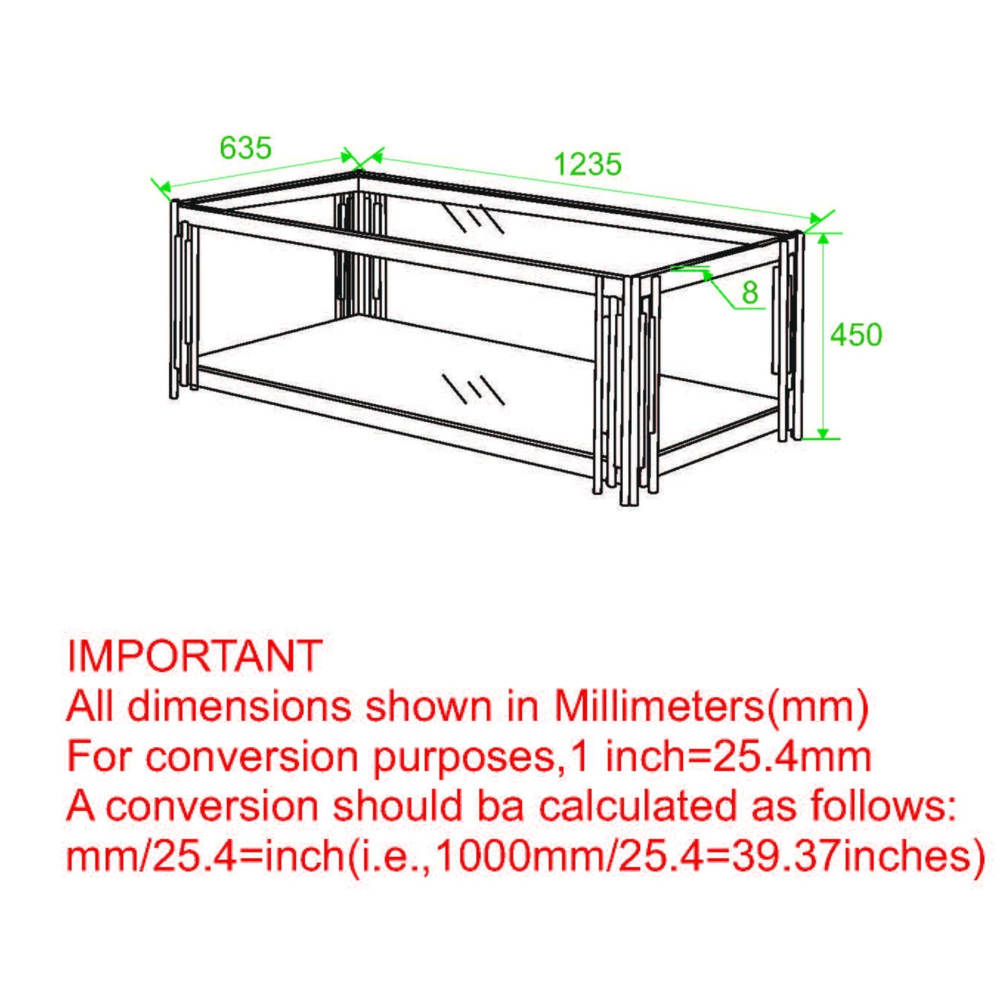 Estrel Rectangular Coffee Table