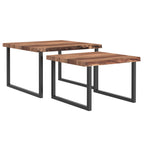 Jivin 2pc Coffee Table Set in Natural and Black