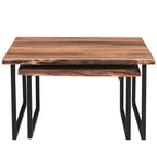 Jivin 2pc Coffee Table Set in Natural and Black