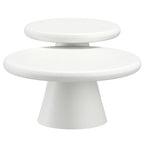 Galio 2pc Round Coffee Table Set in White