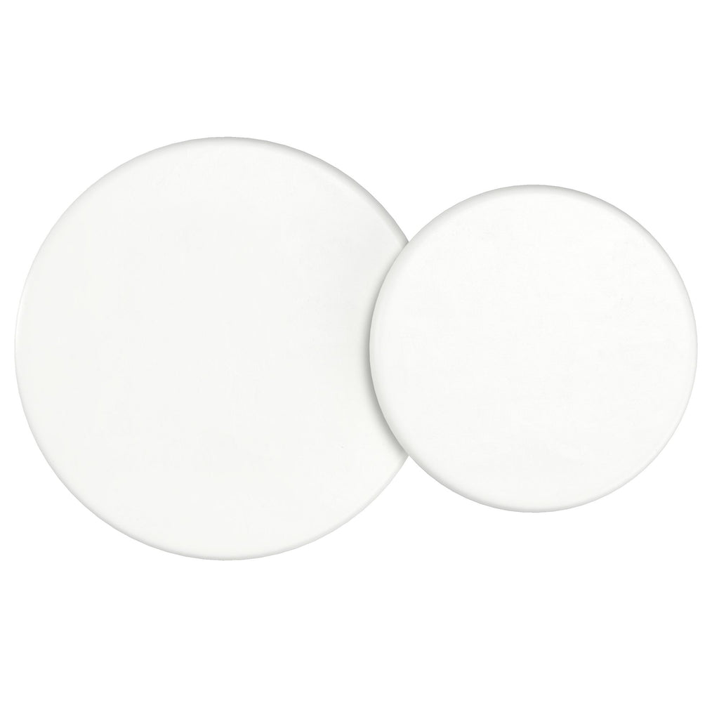 Galio 2pc Round Coffee Table Set in White