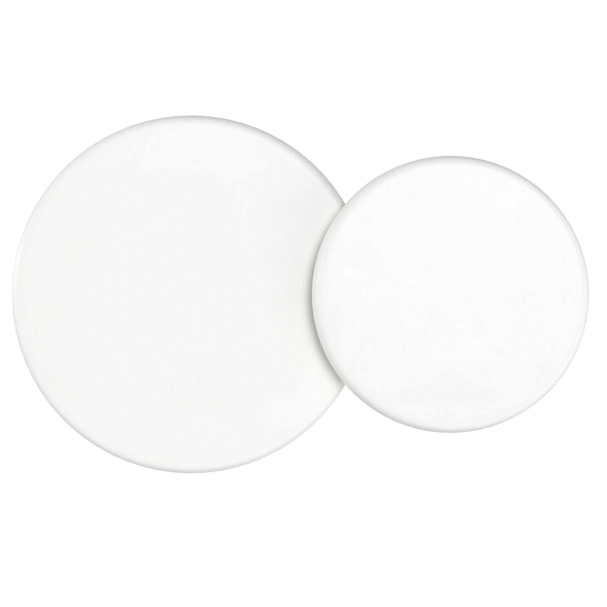 Galio 2pc Round Coffee Table Set in White