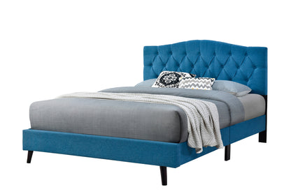 Sarah Bed (Queen) (Fabric Blue)