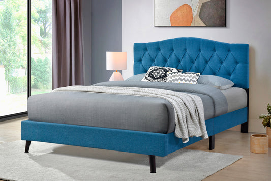 Sarah Bed (Queen) (Fabric Blue)