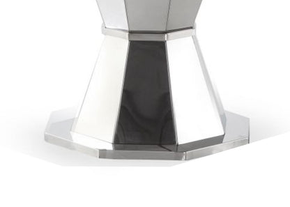 Table à manger ronde avec plateau en marbre blanc Rocco