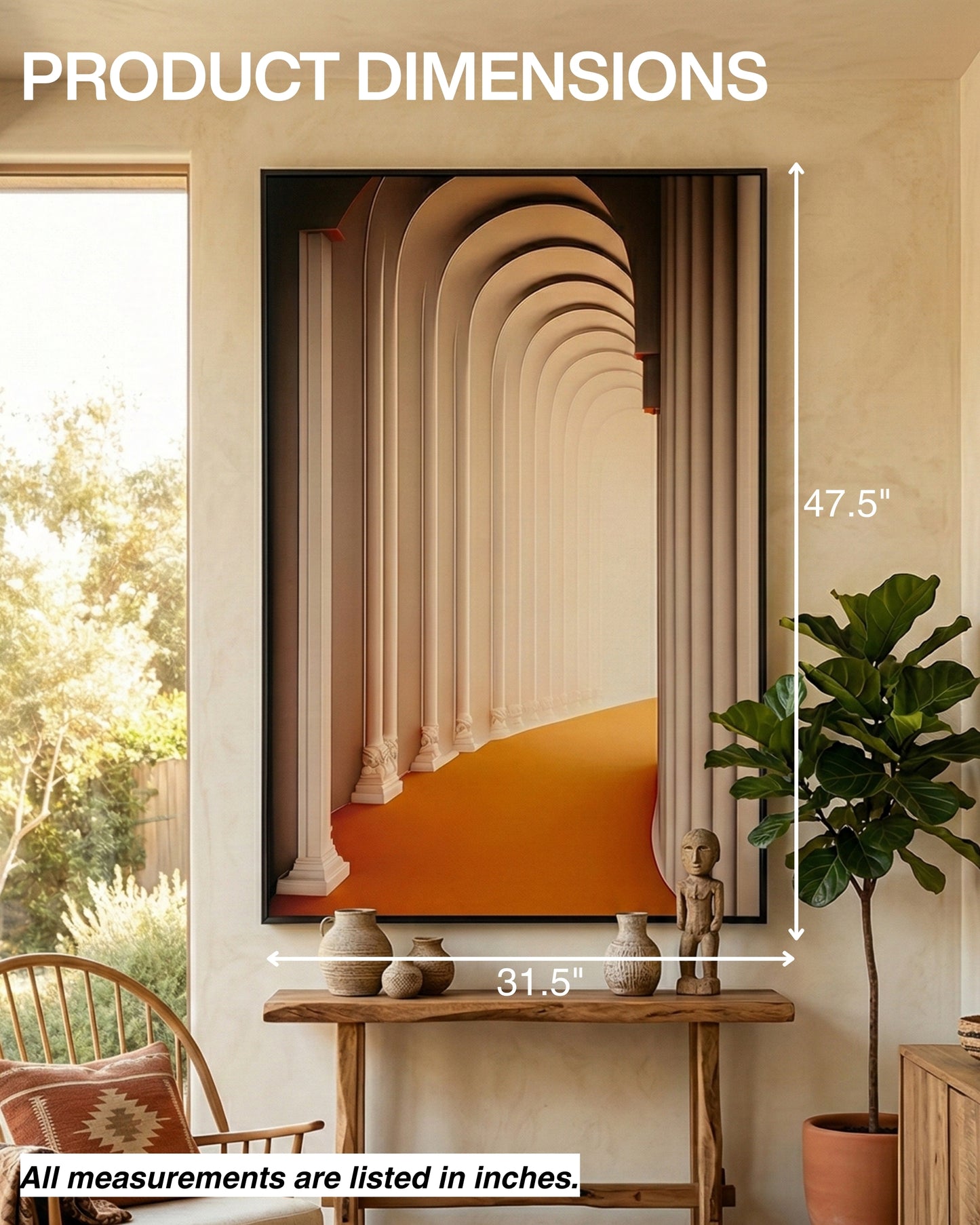 HALLWAY Wall Art with Metal Frame