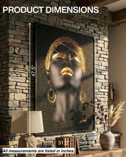 GOLDEN HAIR 3D Wall Art with Metal Frame