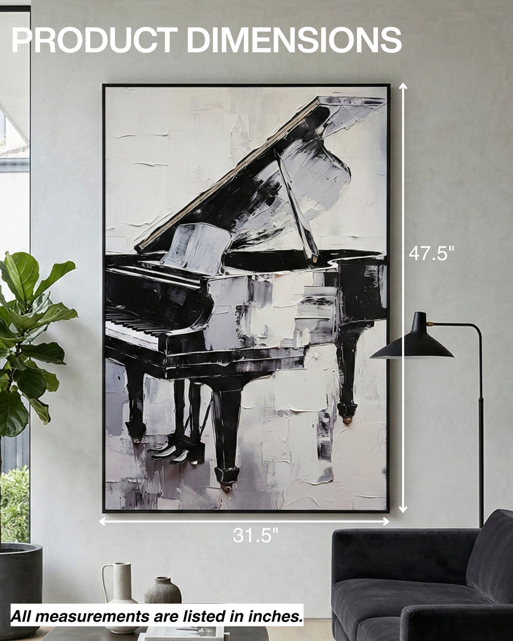 Tableau mural PAINO avec cadre en métal 