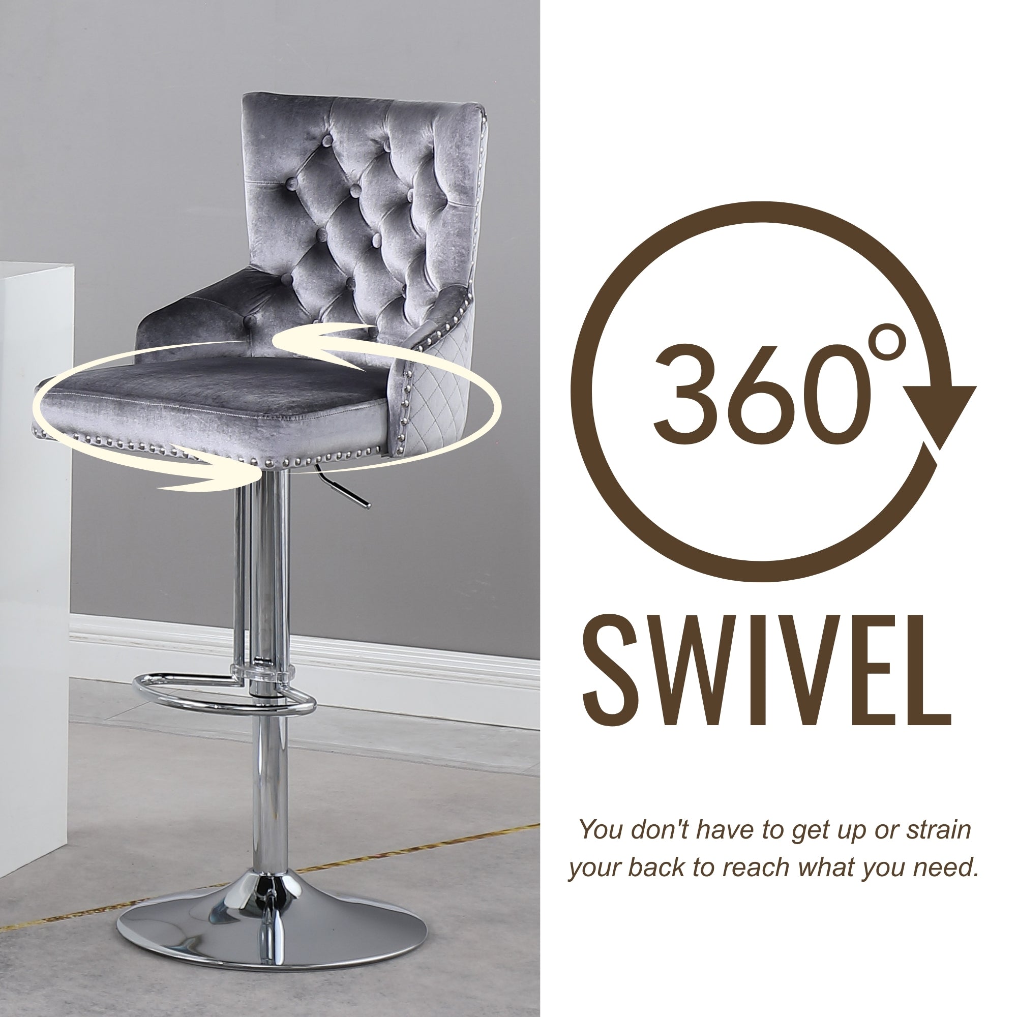 Tabouret de bar Leo (lot de 2)