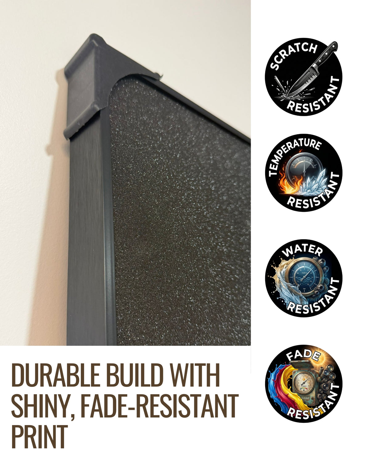 Durable 3D horse wall art frame with scratch, water and fade resistance