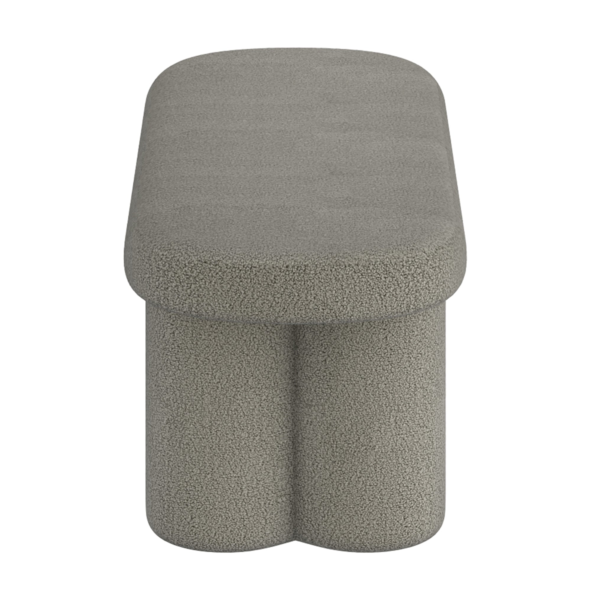Azoro Bench in Warm Grey Boucle