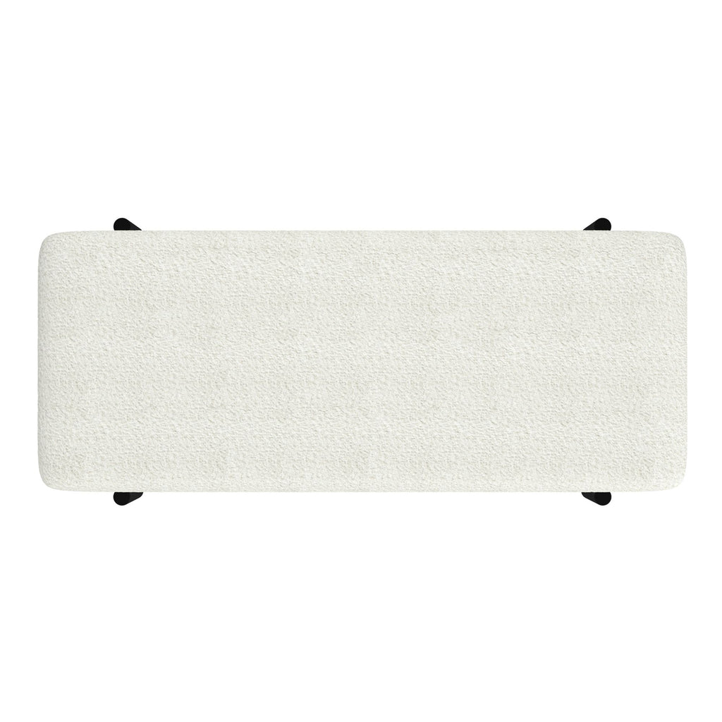 Odell Storage Bench in Ivory and Black